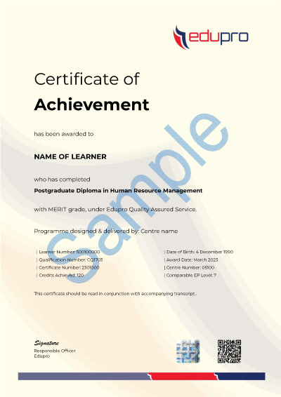 PGDHRM - Certificate