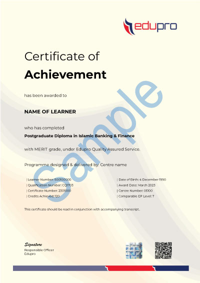 PGDIBF - Certificate